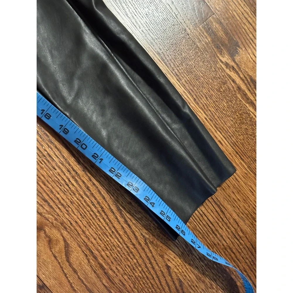 Wolford‎ | Edie Forming Leggings Black Vegan Leather Sz 10